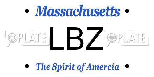 LBZ Massachusetts License Plate