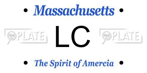 LC Massachusetts License Plate