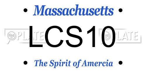 LCS10 Massachusetts License Plate
