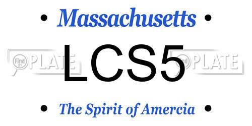 LCS5 Massachusetts License Plate