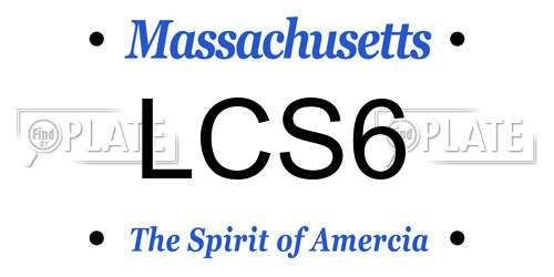LCS6 Massachusetts License Plate
