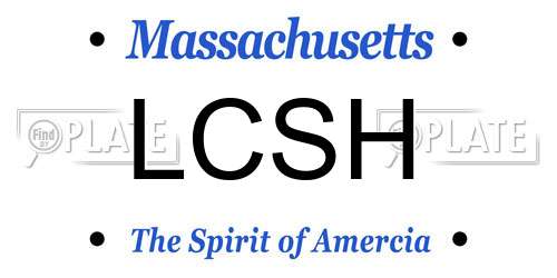 LCSH Massachusetts License Plate