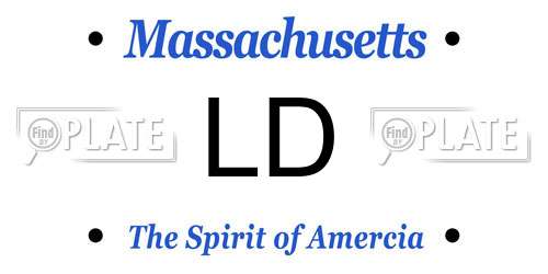 LD Massachusetts License Plate