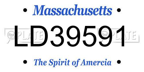 LD39591 Massachusetts License Plate