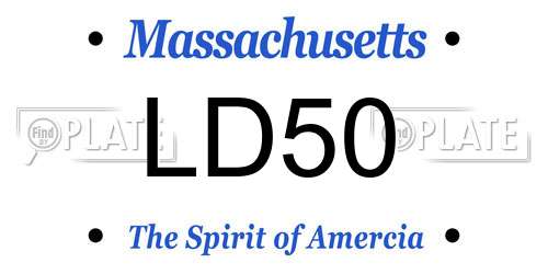 LD50 Massachusetts License Plate