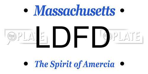 LDFD Massachusetts License Plate
