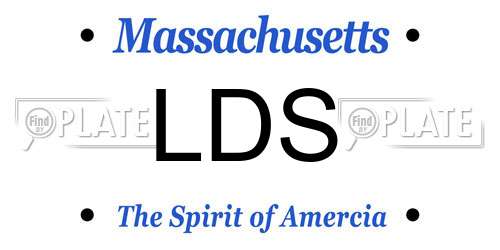 LDS Massachusetts License Plate