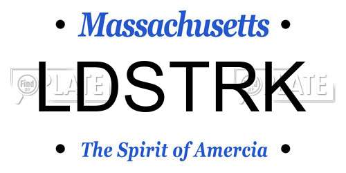 LDSTRK Massachusetts License Plate