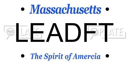 LEADFT Massachusetts License Plate