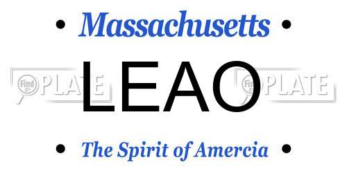 LEAO Massachusetts License Plate