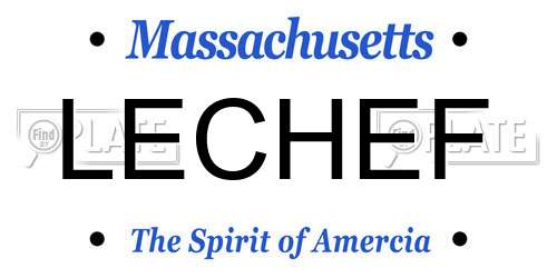 LECHEF Massachusetts License Plate