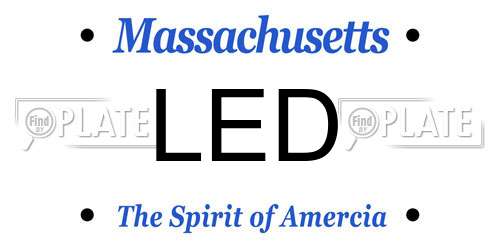 LED Massachusetts License Plate