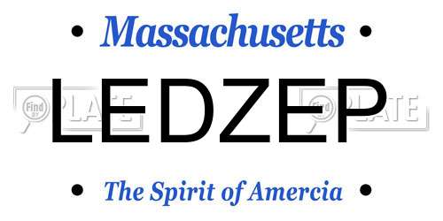 LEDZEP Massachusetts License Plate
