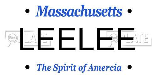 LEELEE Massachusetts License Plate