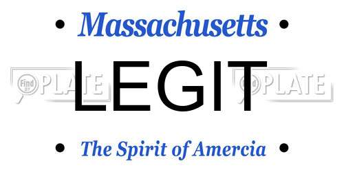 LEGIT Massachusetts License Plate