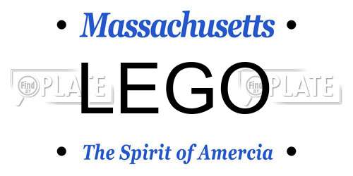 LEGO Massachusetts License Plate