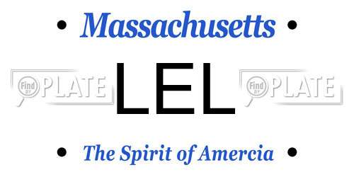 LEL Massachusetts License Plate