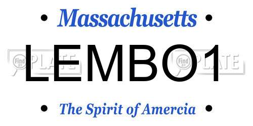 LEMBO1 Massachusetts License Plate