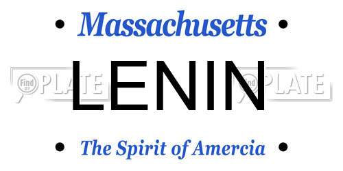 LENIN Massachusetts License Plate