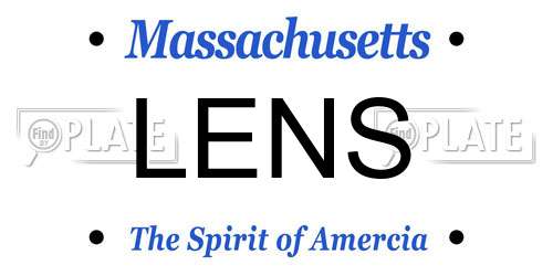 LENS Massachusetts License Plate