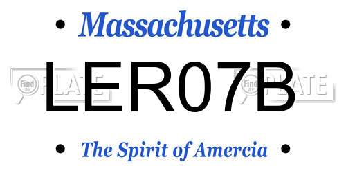 LER07B Massachusetts License Plate