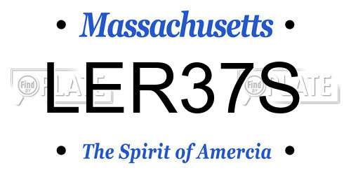 LER37S Massachusetts License Plate