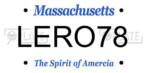 LERO78 Massachusetts License Plate