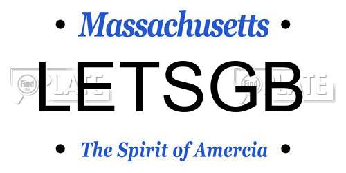LETSGB Massachusetts License Plate