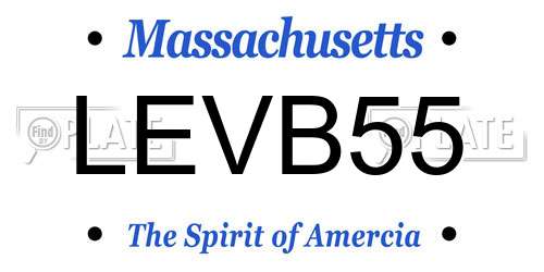 LEVB55 Massachusetts License Plate