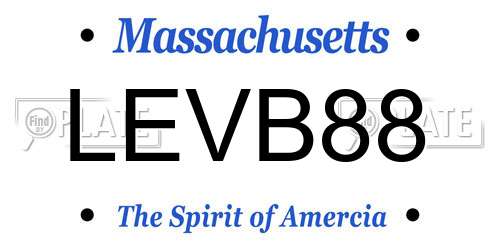 LEVB88 Massachusetts License Plate