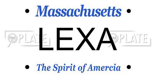 LEXA Massachusetts License Plate