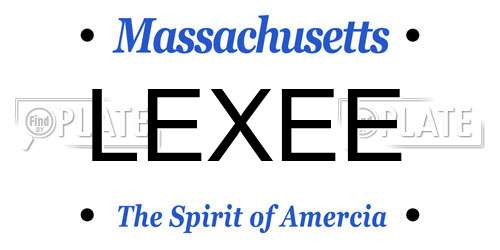 LEXEE Massachusetts License Plate