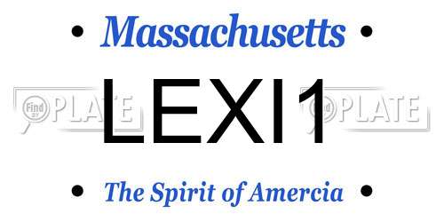 LEXI1 Massachusetts License Plate