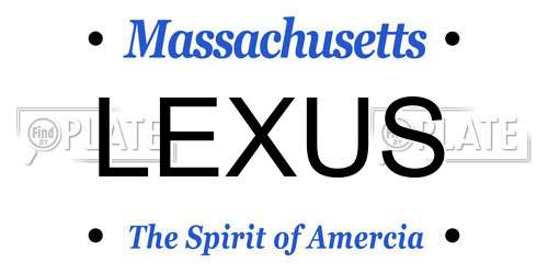 LEXUS Massachusetts License Plate