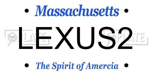 LEXUS2 Massachusetts License Plate