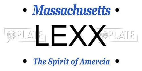 LEXX Massachusetts License Plate