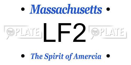 LF2 Massachusetts License Plate