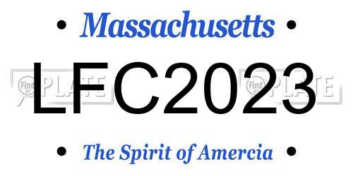 LFC2023 Massachusetts License Plate