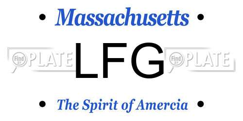 LFG Massachusetts License Plate