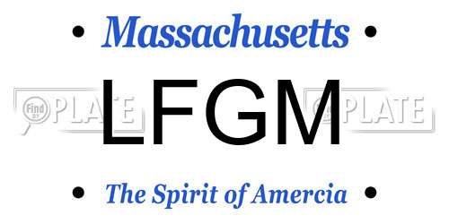 LFGM Massachusetts License Plate