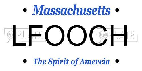 LFOOCH Massachusetts License Plate