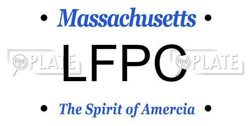 LFPC Massachusetts License Plate