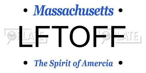 LFTOFF Massachusetts License Plate