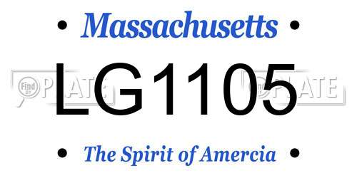 LG1105 Massachusetts License Plate