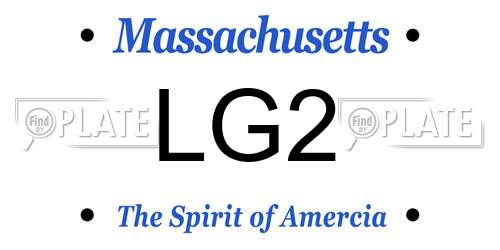 LG2 Massachusetts License Plate