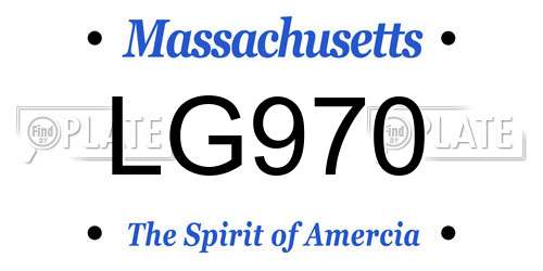 LG970 Massachusetts License Plate