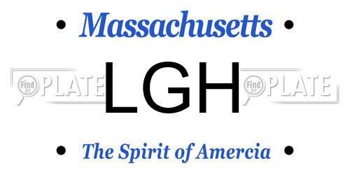 LGH Massachusetts License Plate