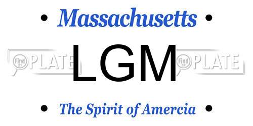 LGM Massachusetts License Plate