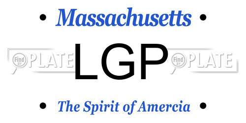LGP Massachusetts License Plate