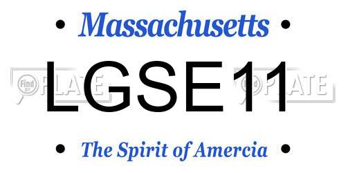 LGSE11 Massachusetts License Plate